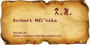 Kolbert Mónika névjegykártya