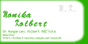 monika kolbert business card